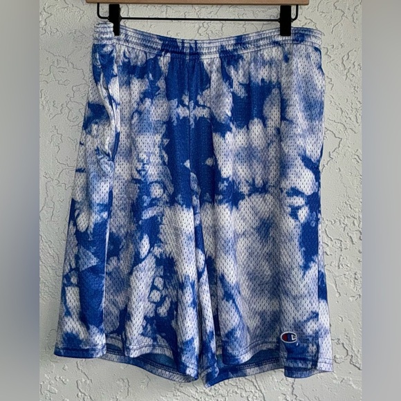 Champion Cloudy Blue and White Shorts - Picture 2 of 8